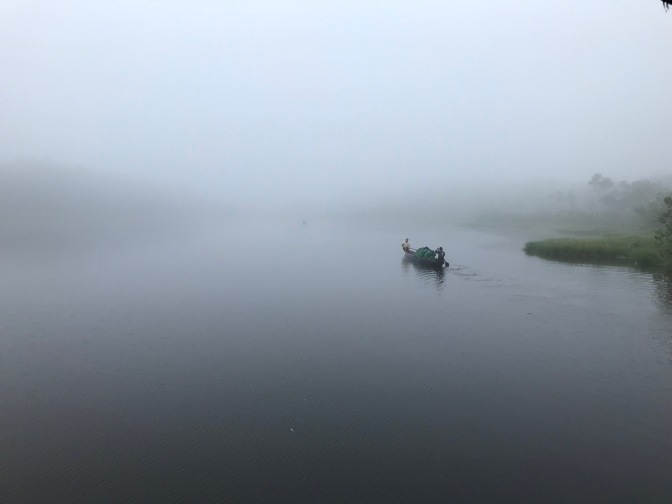 Lake in mist